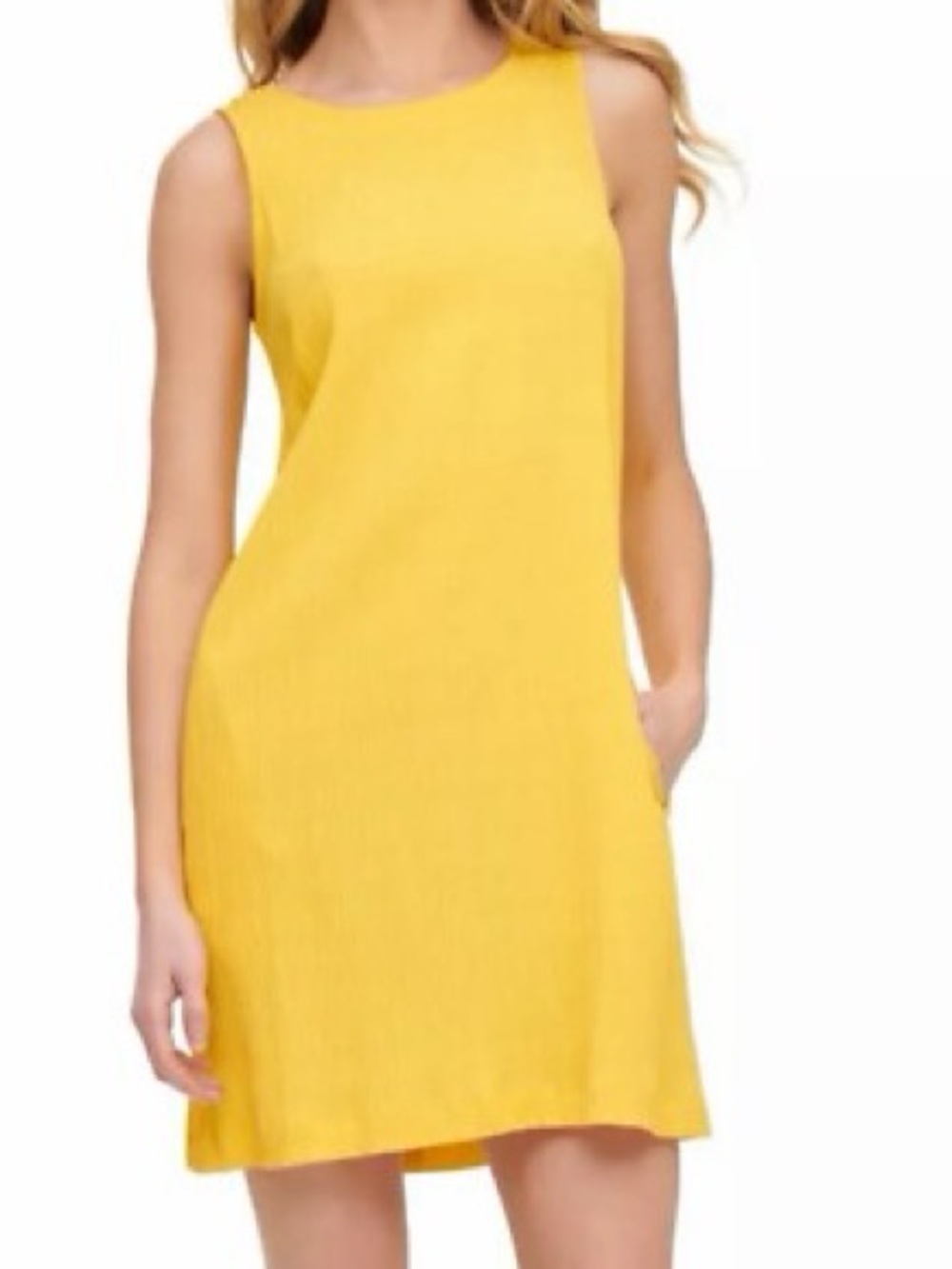 Tommy Hilfiger BLACK LABEL Yellow Quilted Ponte Dress Sleeveless SIZE 2